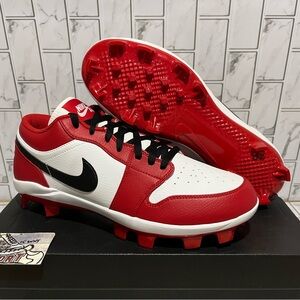 New Nike Air Jordan 1 Retro Chicago MCS Low Cleats Baseball Football Mens 12